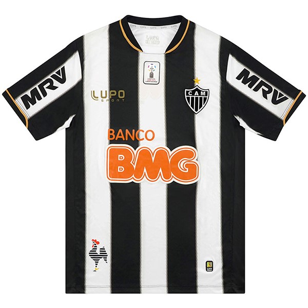 Thailande Maillot Football Atlético Mineiro Domicile Retro 2013 Noir Blanc